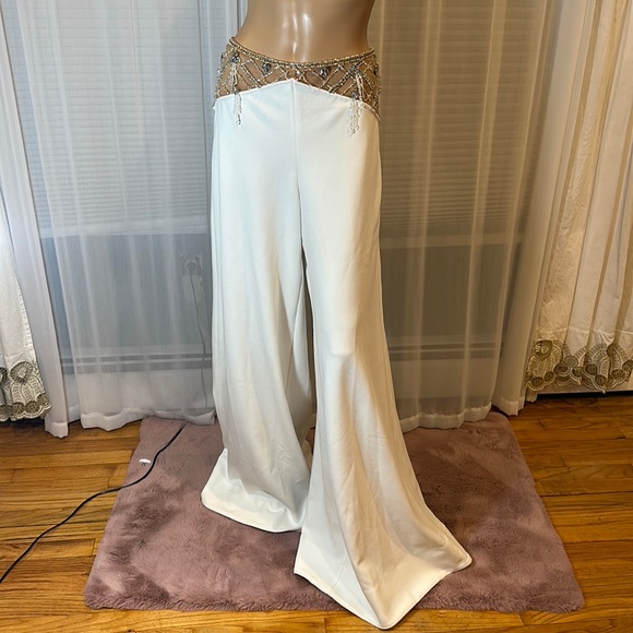 RUNWAY Fall/Winter ‘22 Pat Bo Hand Beaded Wide Leg Pants - Picture 6 of 15